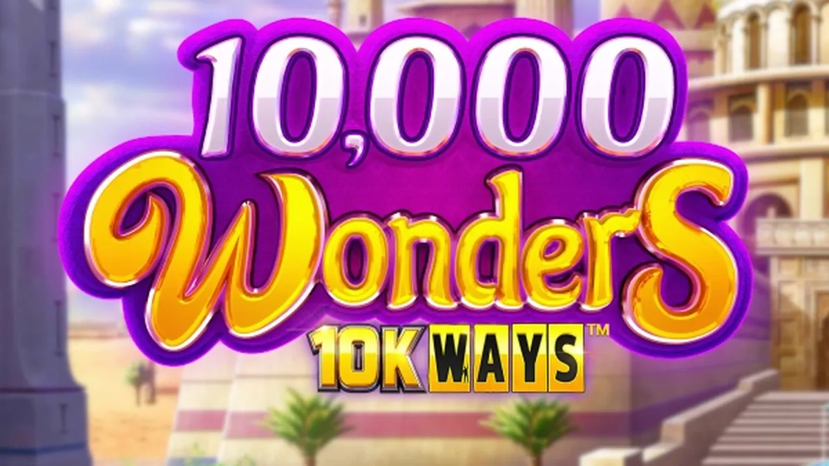 Interface do jogo 10,000 Wonders 10K Ways com seus 6 rolos em destaque