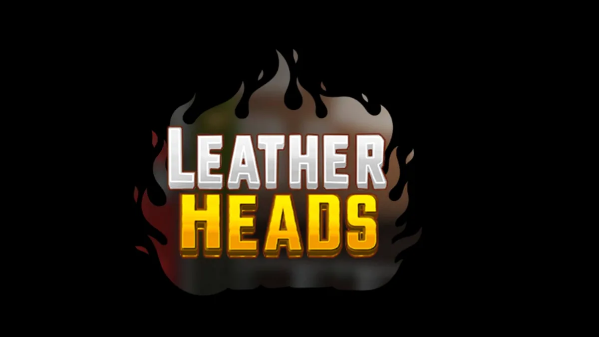Cena de ação do slot Leatherheads com bombeiros e elementos de neon