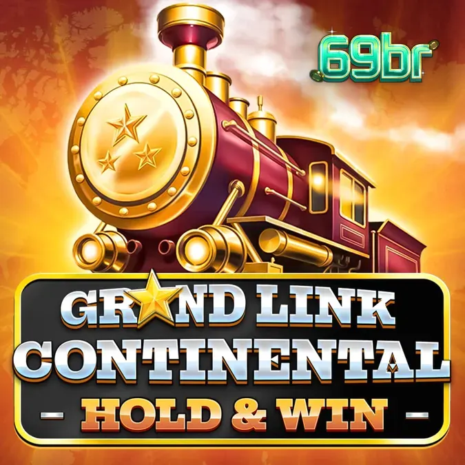 Visual elegante e nostálgico do slot Grand Link Continental: Hold & Win com temática de trem de luxo.